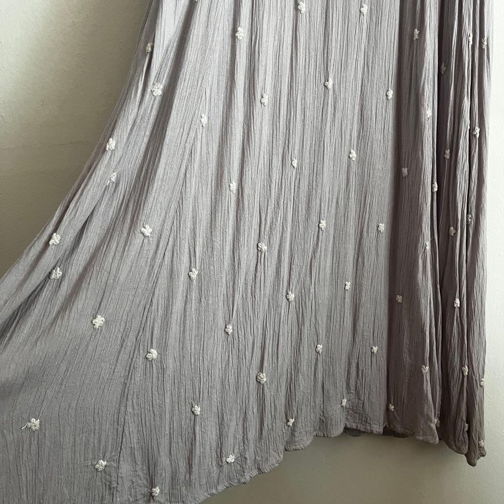 Free People Embroidered Fable Dress in Dove - Picture 9 of 13